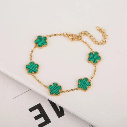 Enchanting Five Leaf Bracelet